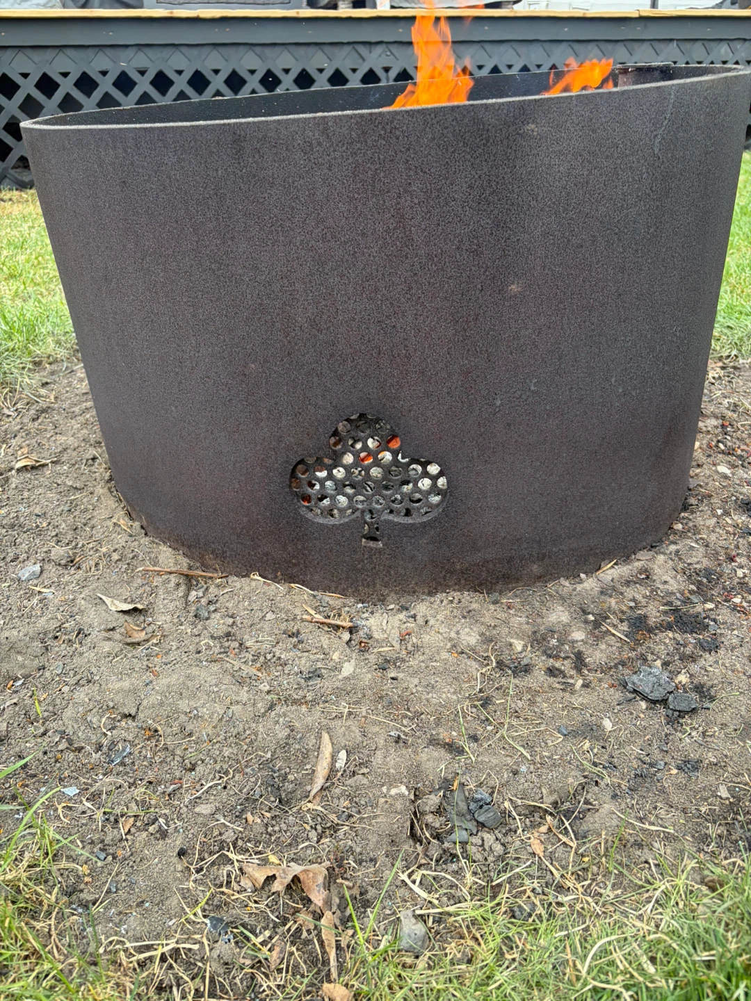 Metal Fire Pit - Heart, Spade, and Diamond Cutouts - photo 4