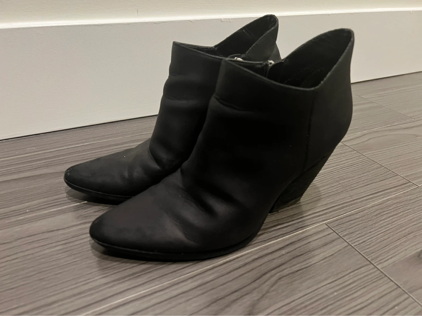 Black Heeled Ankle Boots (6.5) - photo 2