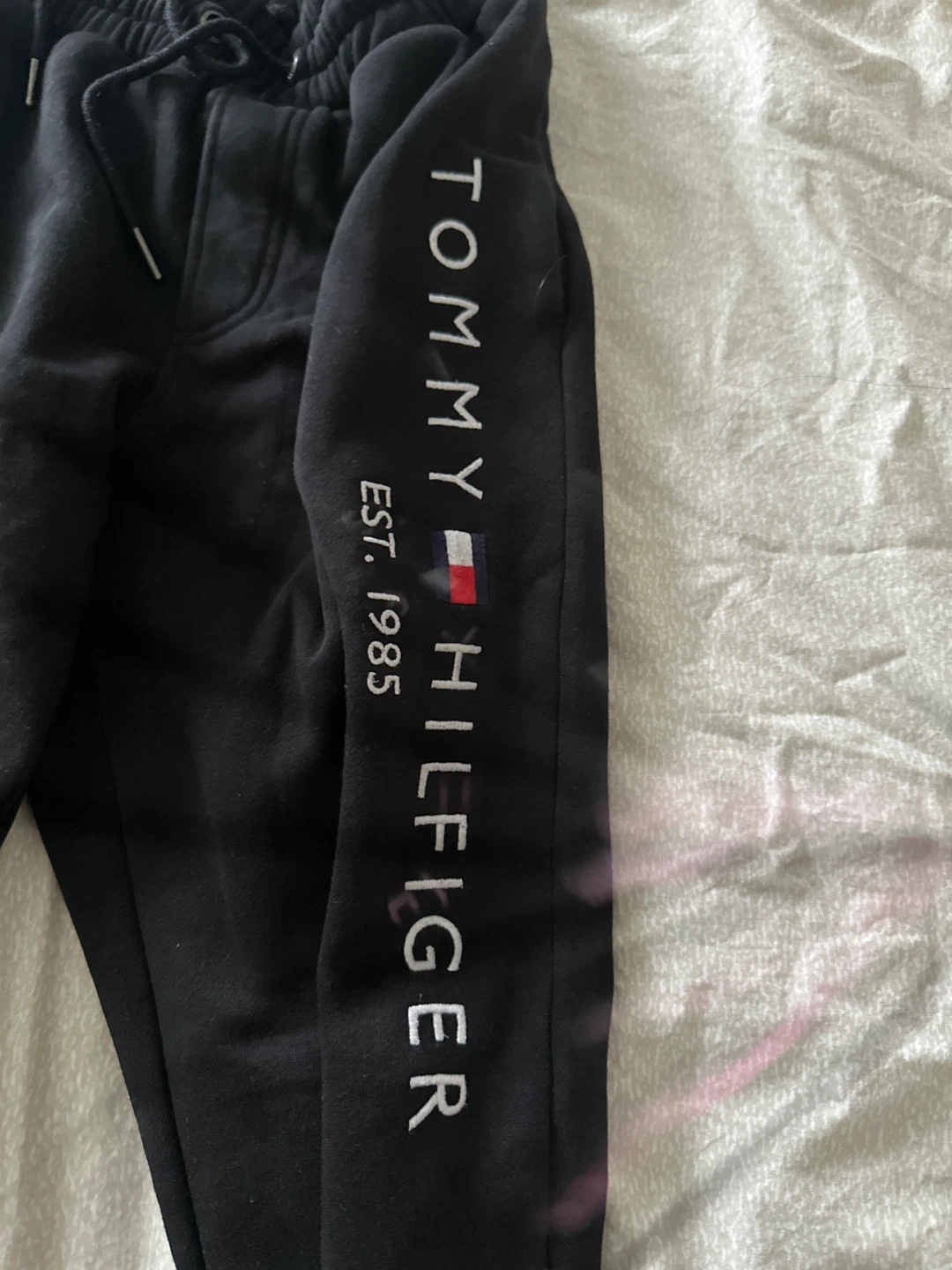 Tommy Hilfiger Black Cuffed Joggers