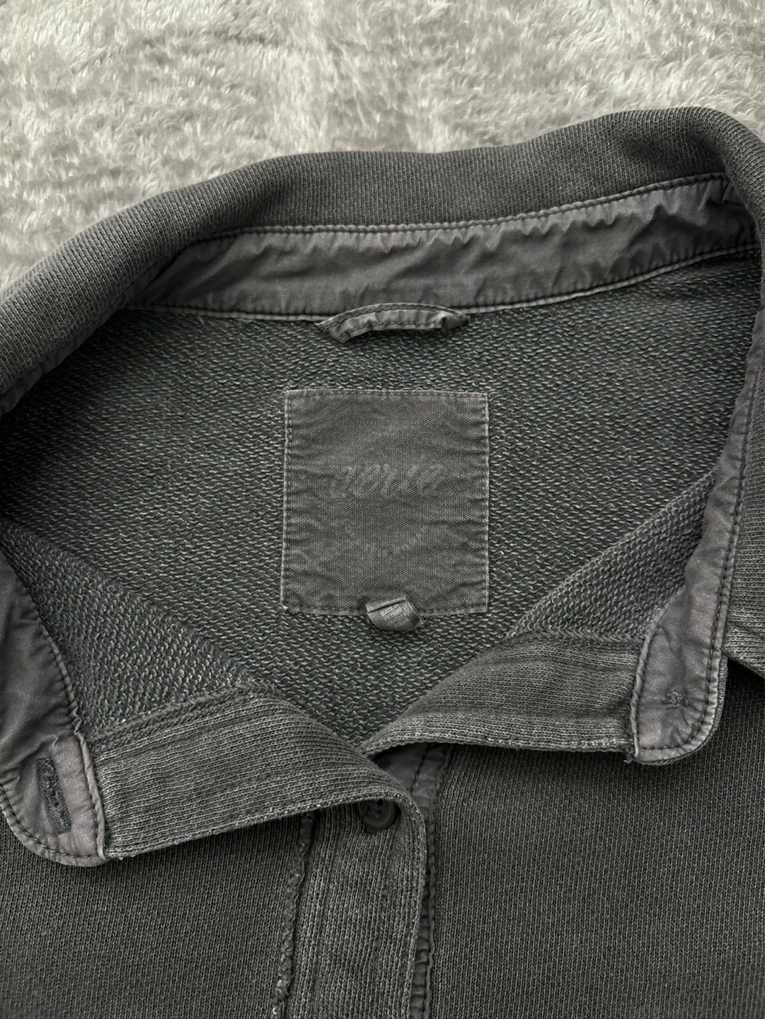 Aerie Button-Up Shirt Jacket - Charcoal Grey - photo 2