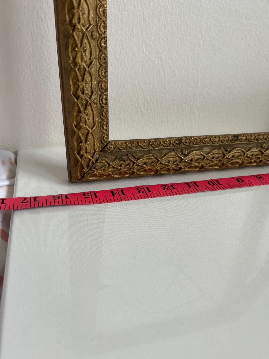Antique Ornate Gold Tone Wooden Frame - photo 2