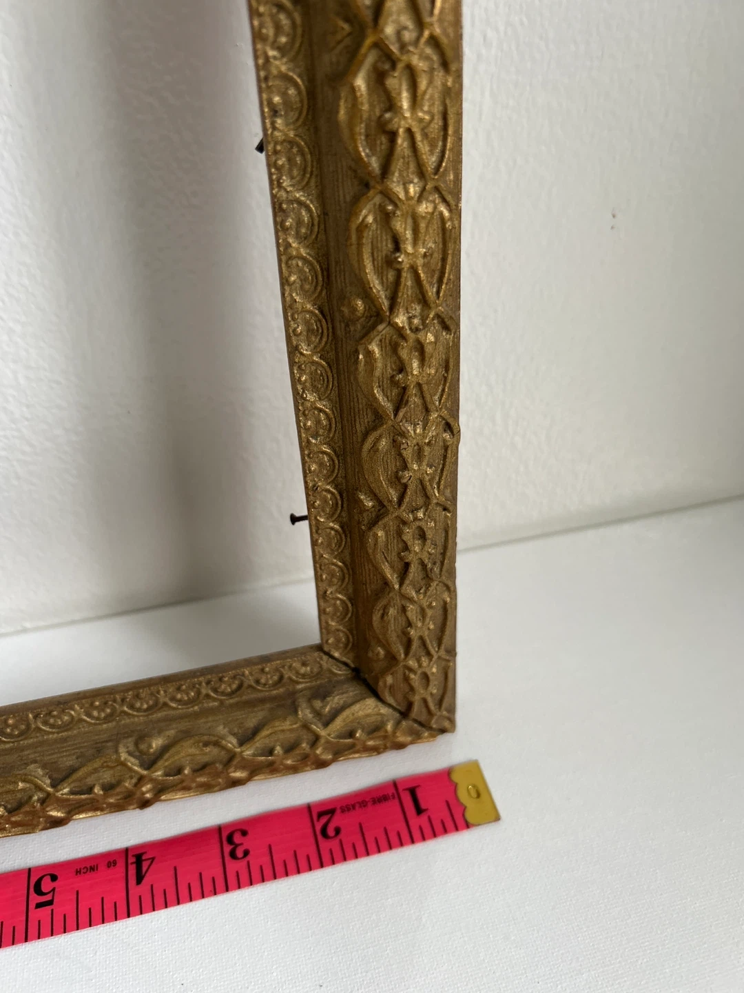 Antique Ornate Gold Tone Wooden Frame - photo 5