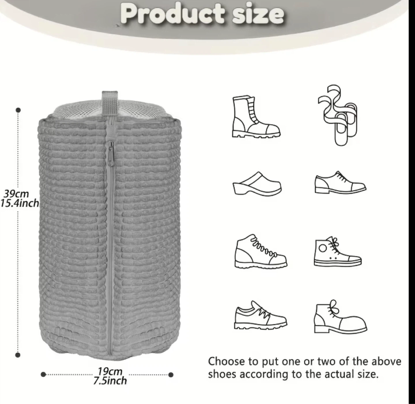 Chenille Microfibre Shoe Washing Bag - photo 2