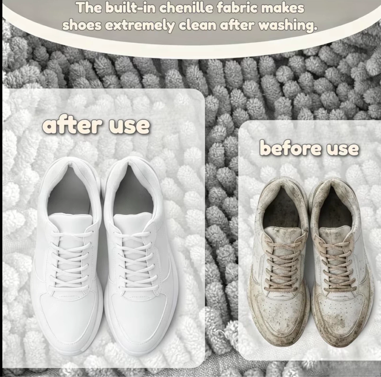 Chenille Microfibre Shoe Washing Bag - photo 3