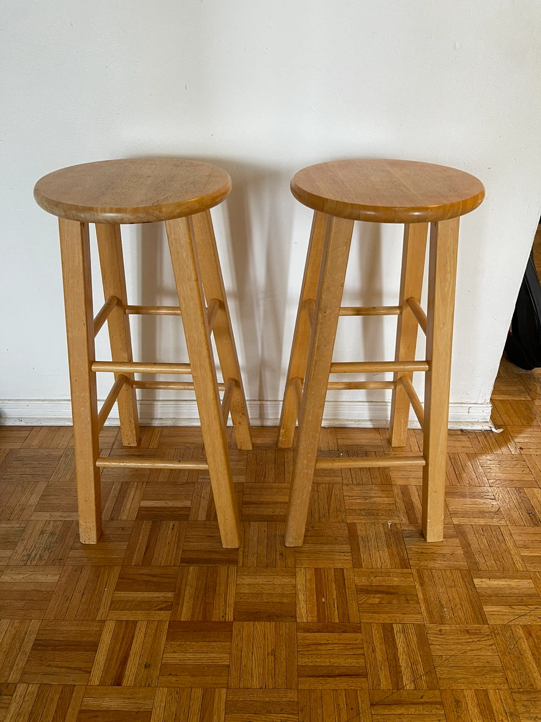 Set of 2 Wooden Bar Stools - photo 3
