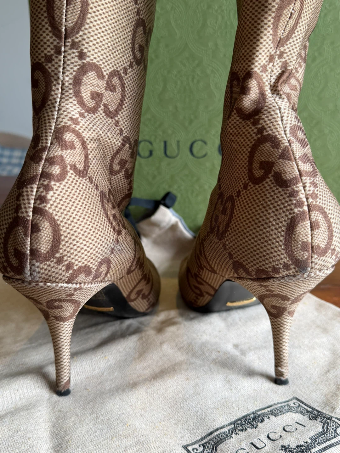 Gucci Monogram Ankle Boots Size 39.5 - photo 3