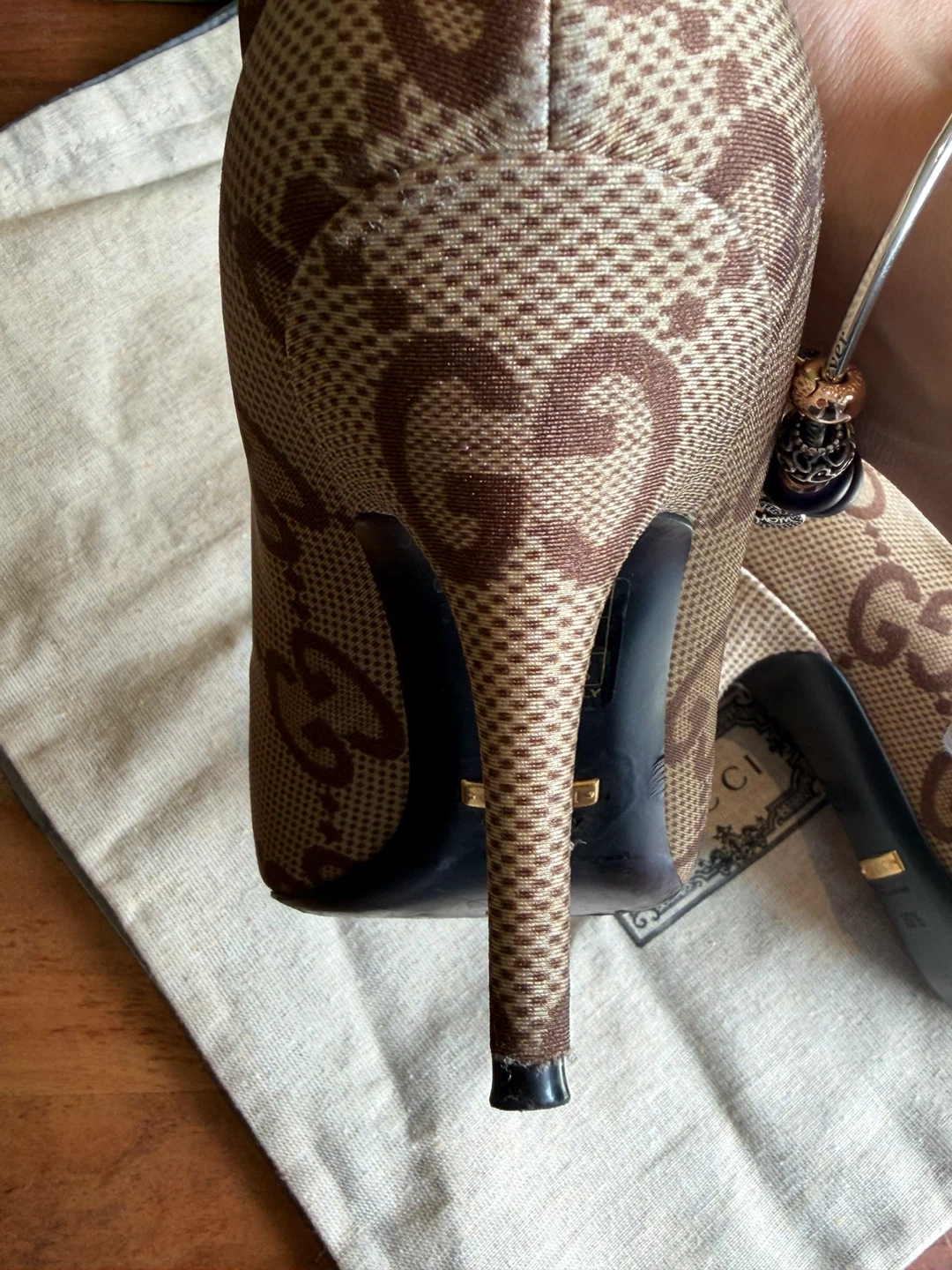 Gucci Monogram Ankle Boots Size 39.5 - photo 5