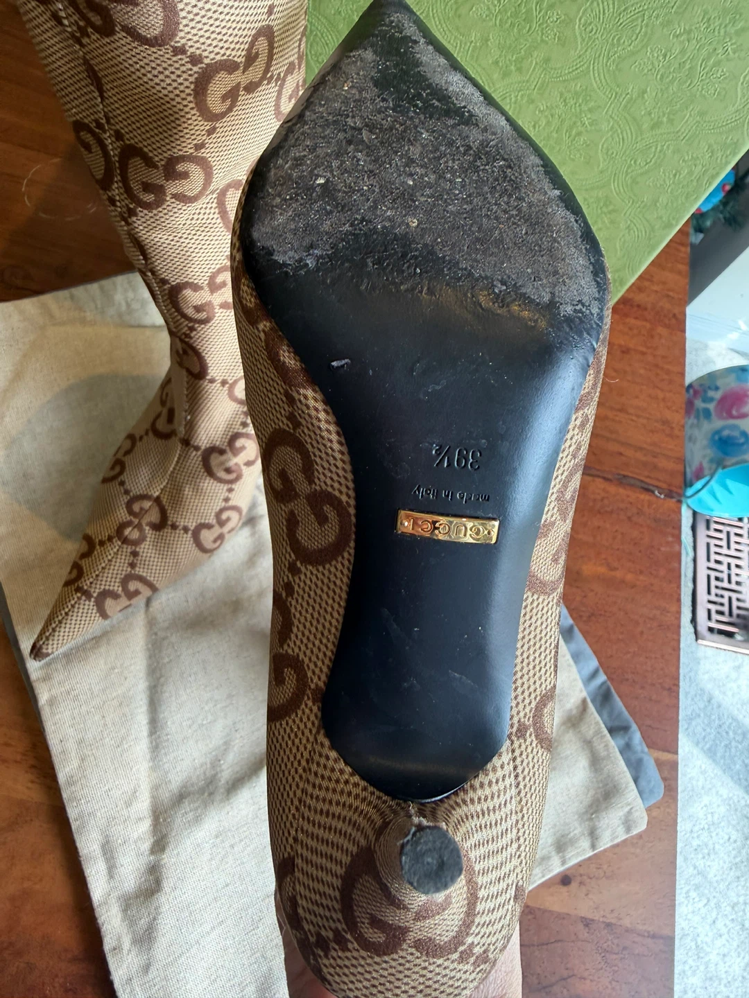 Gucci Monogram Ankle Boots Size 39.5 - photo 2