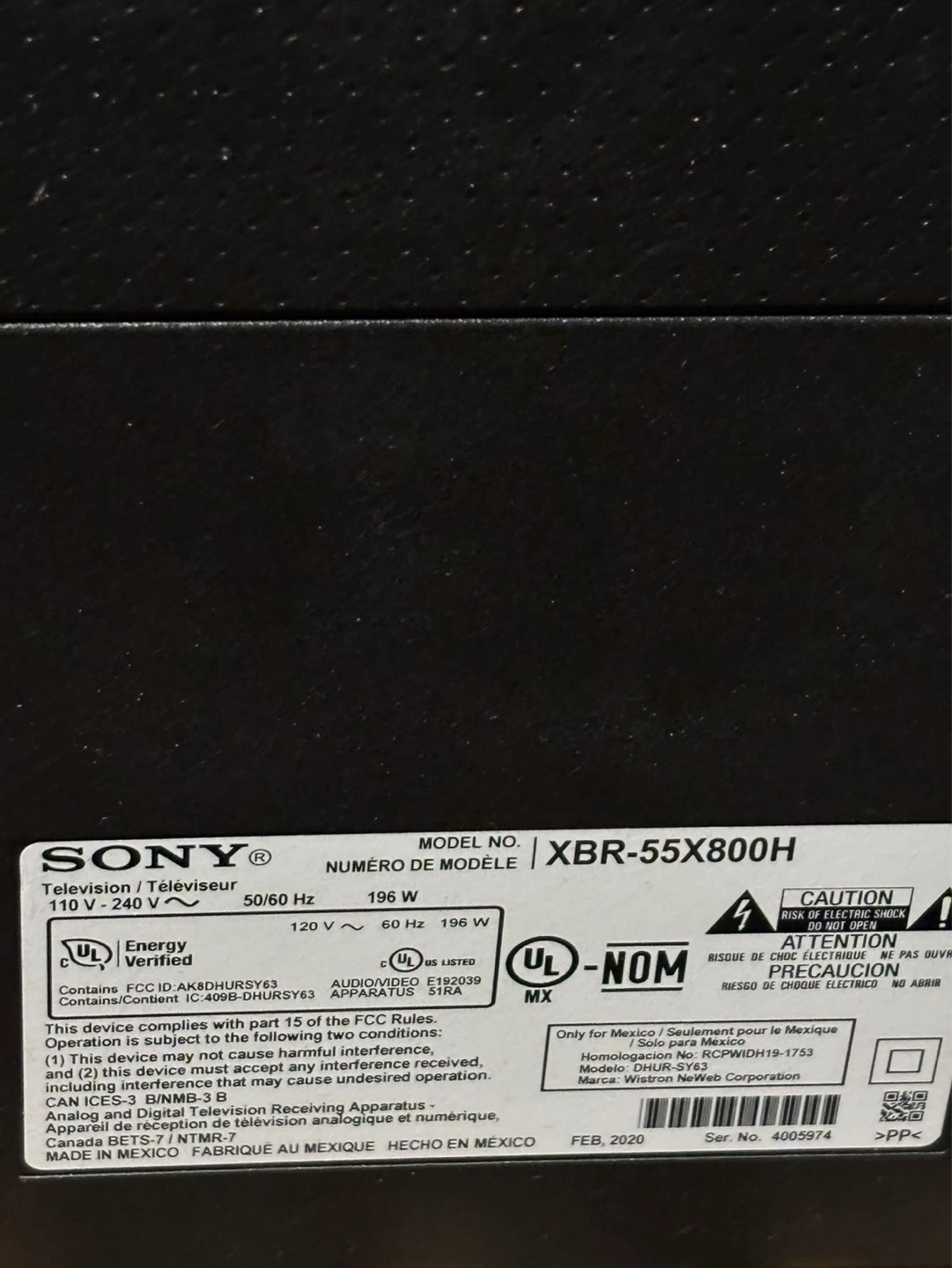 Sony XBR-55X800H 55" 4K UHD HDR LED Smart TV - photo 2