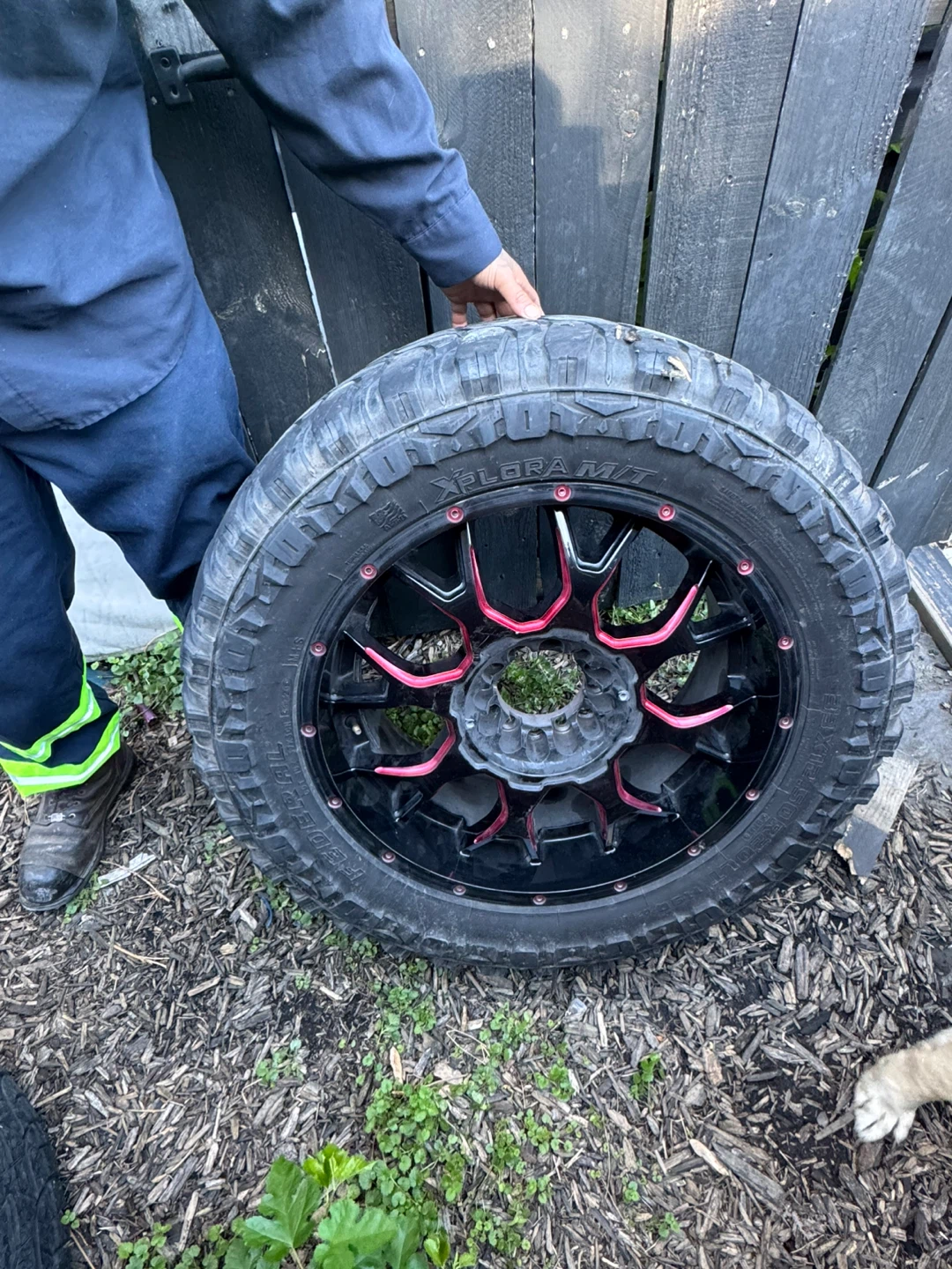 Black and Red Off-Road Tire and Wheel - photo 2