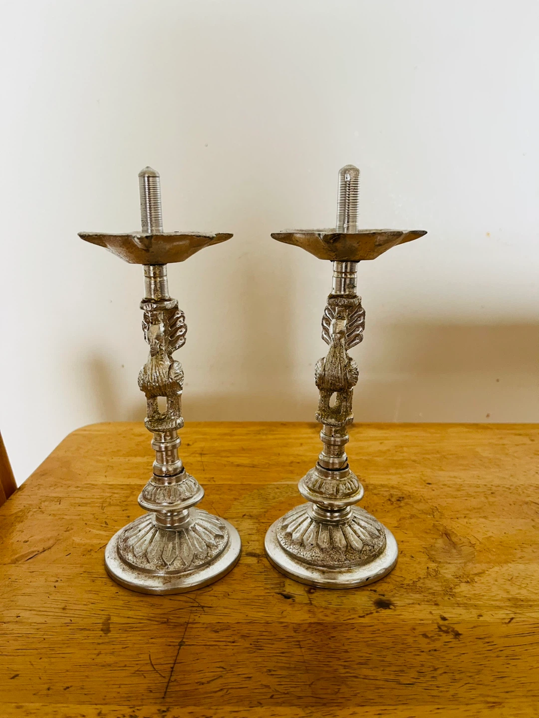German silver lamps