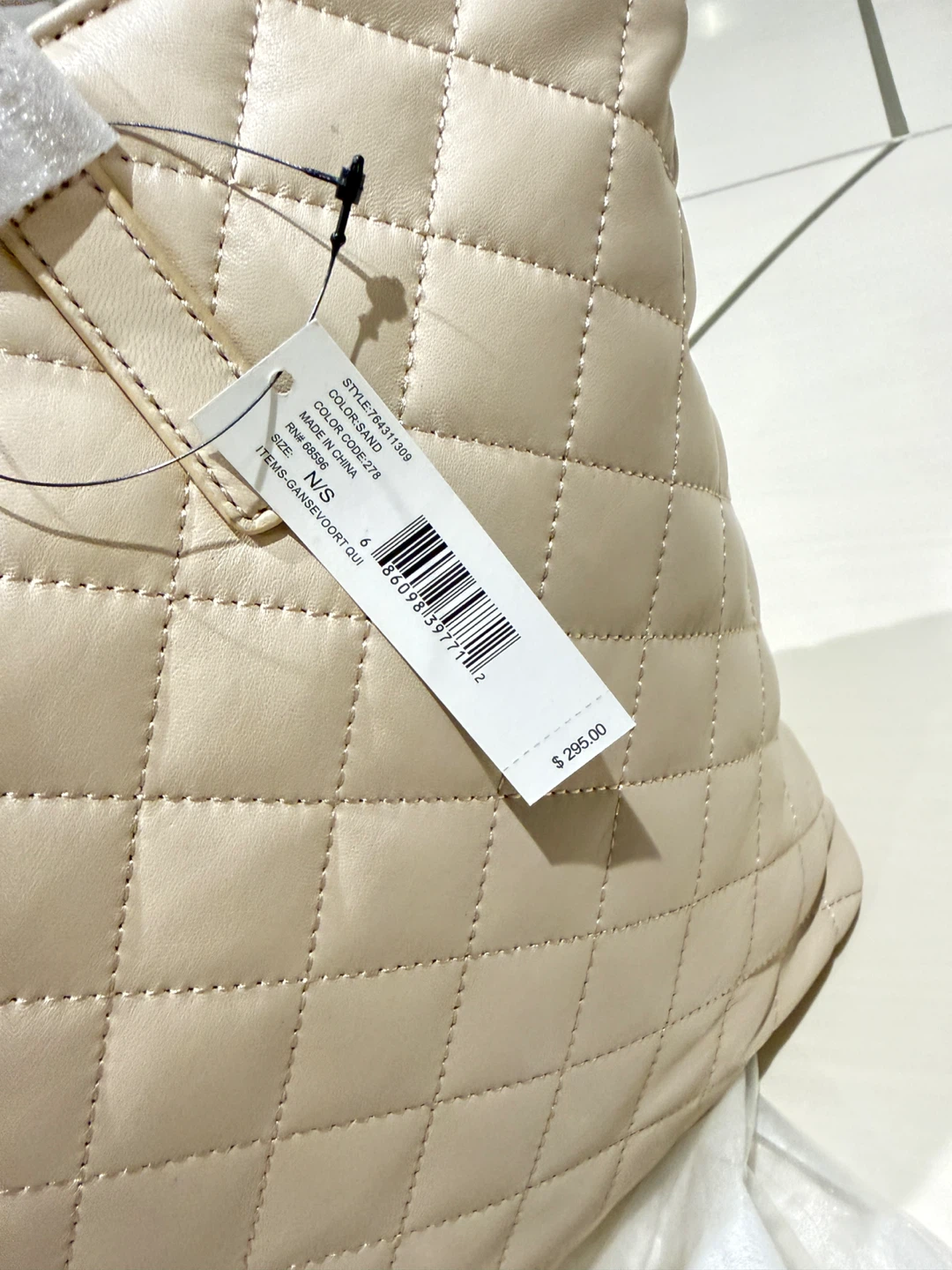 DKNY Quilted Tote Bag - Beige - photo 2