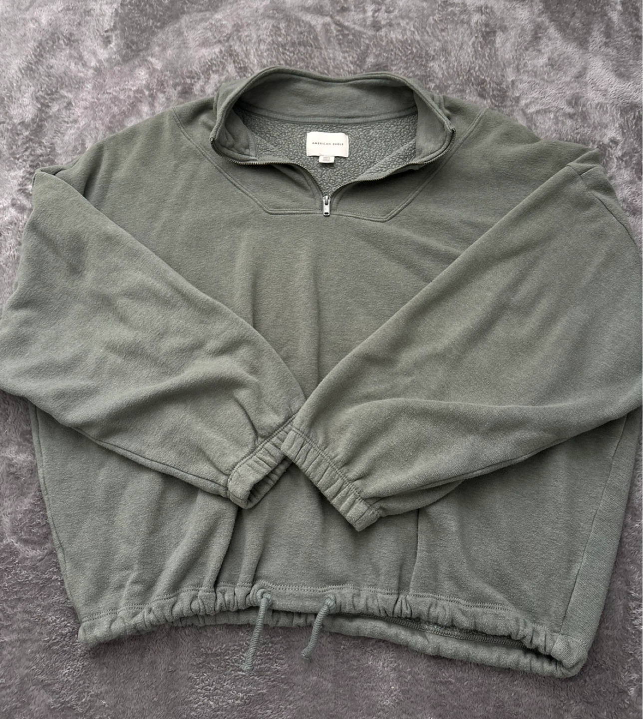 American Eagle Quarter Zip Pullover Sweatshirt