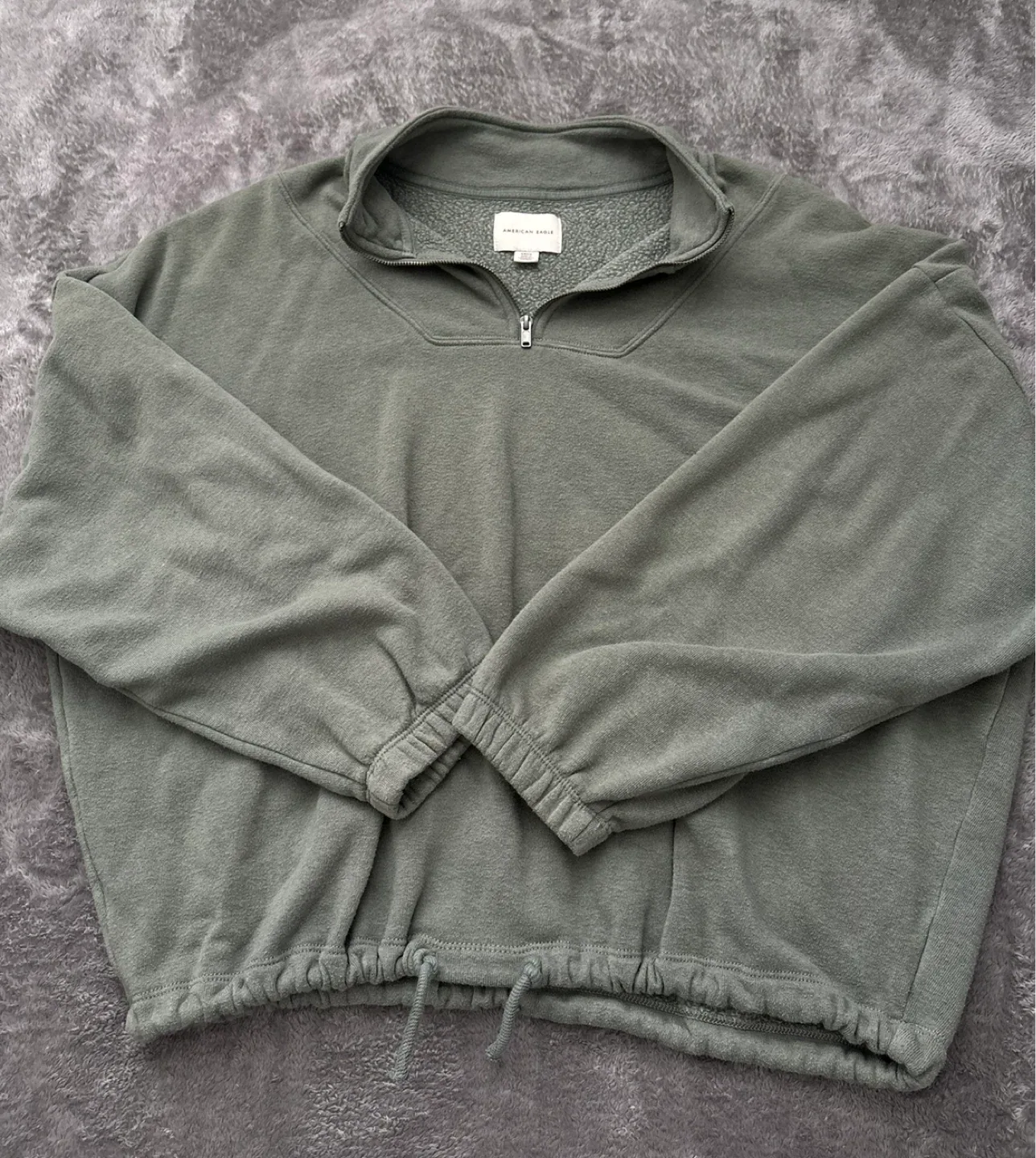 American Eagle Quarter Zip Pullover Sweatshirt