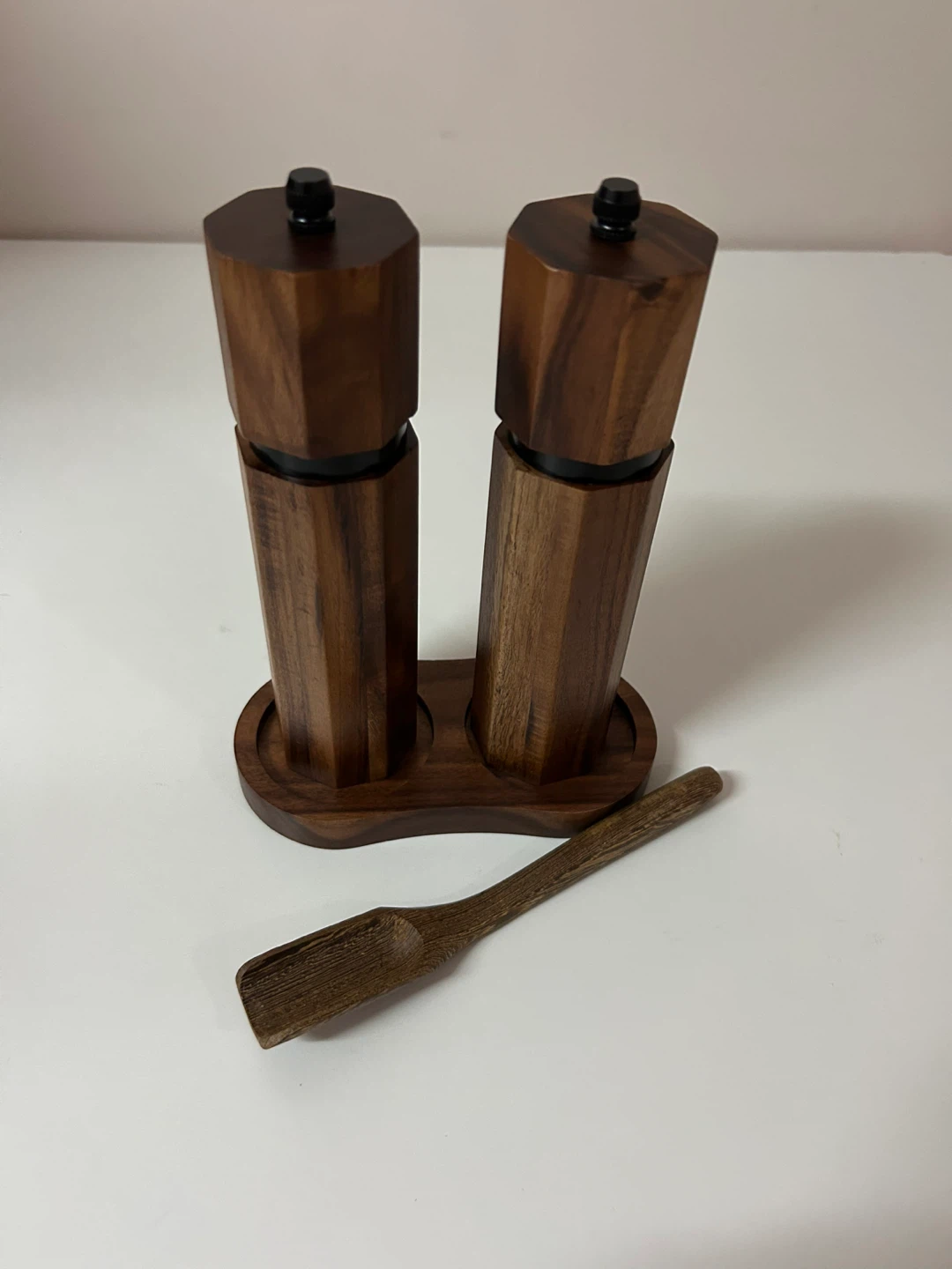 Acacia Wood Salt & Pepper Grinder Set - photo 2
