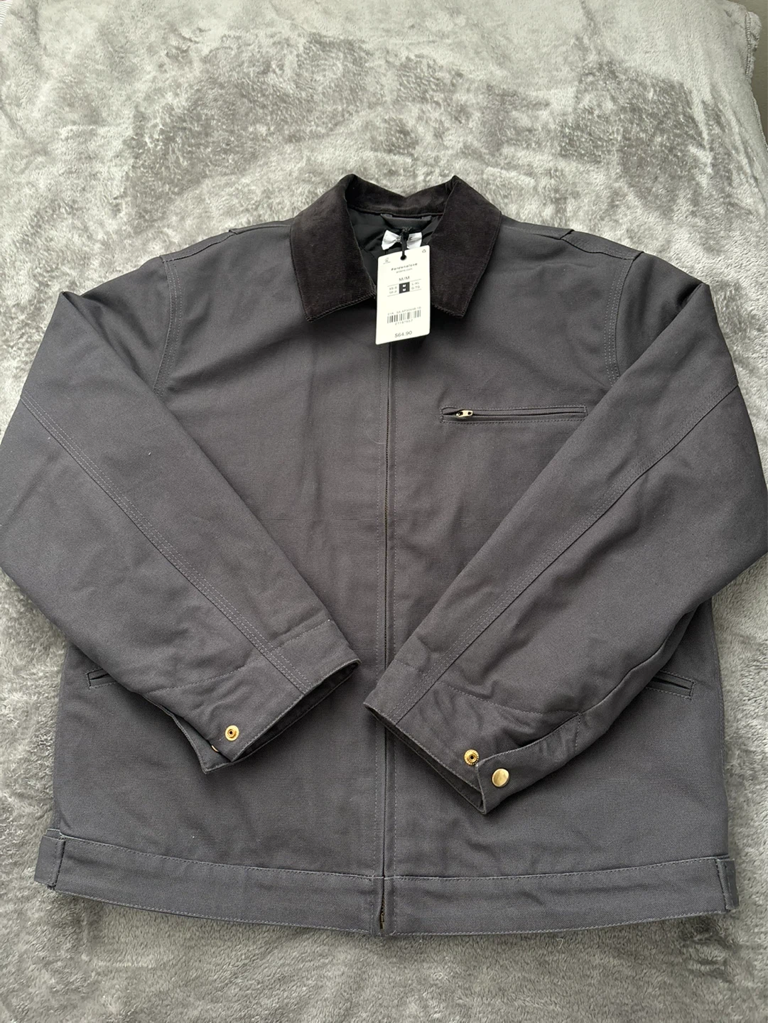 Grey Canvas Work Jacket