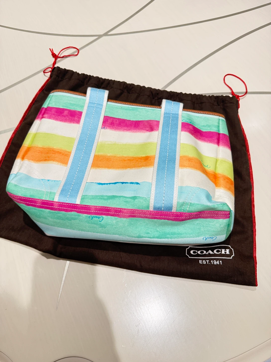 Coach Stripe Tote Bag - photo 3