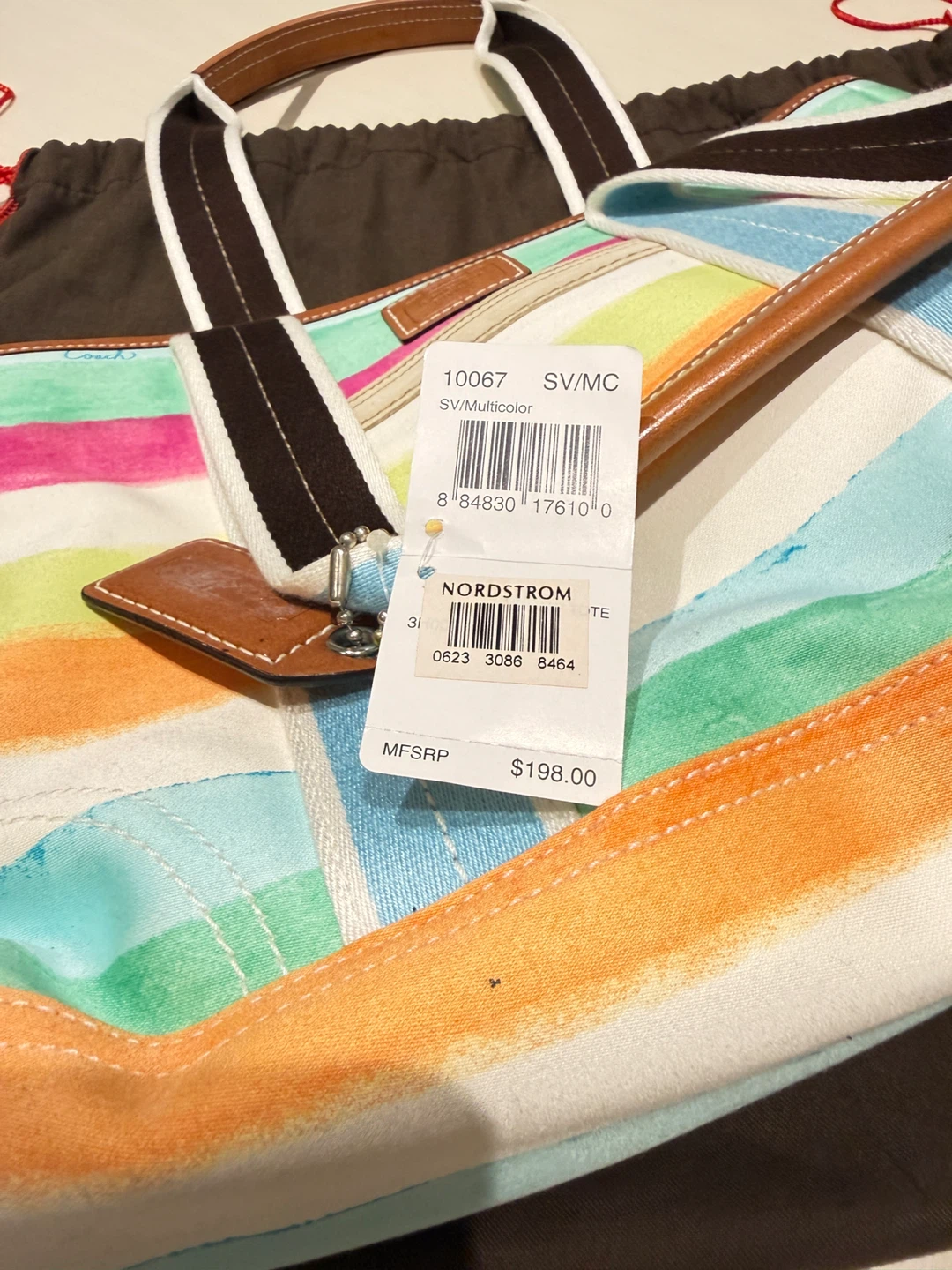 Coach Stripe Tote Bag