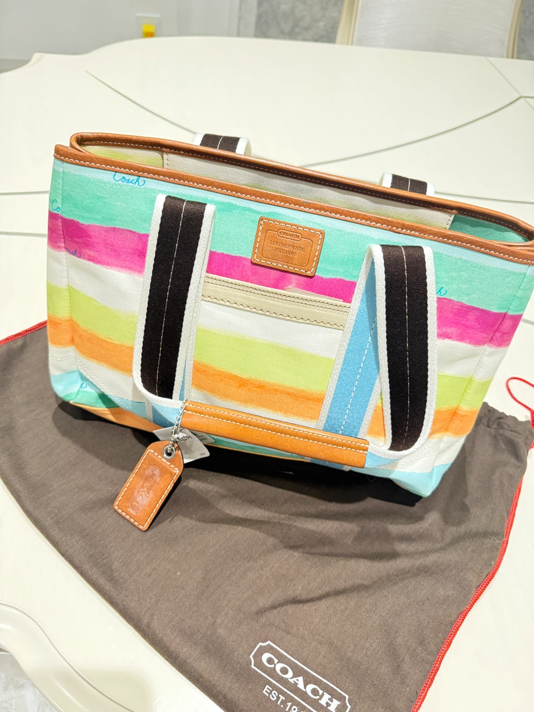 Coach Stripe Tote Bag - photo 2