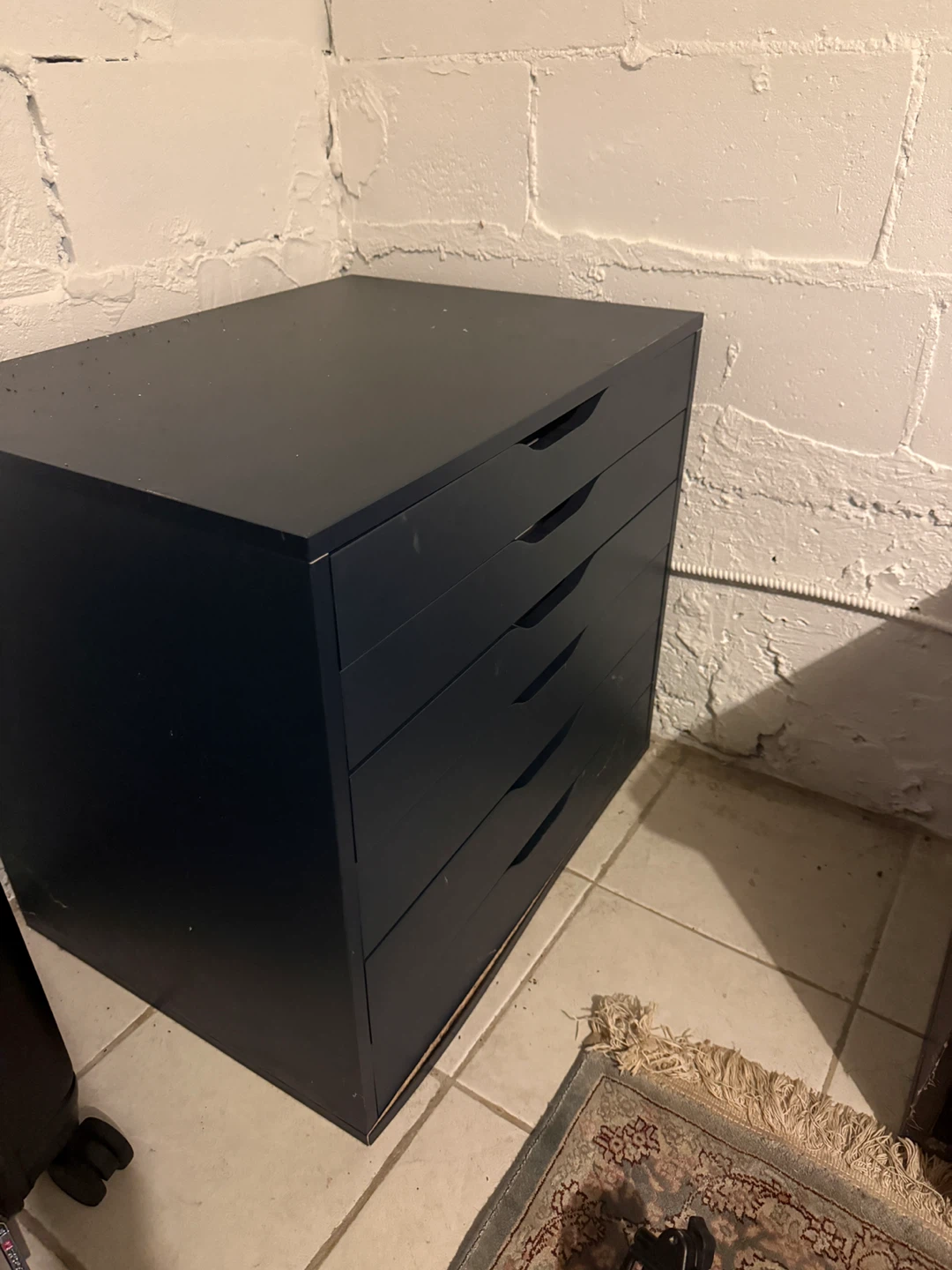 Navy Blue 5-Drawer Dresser