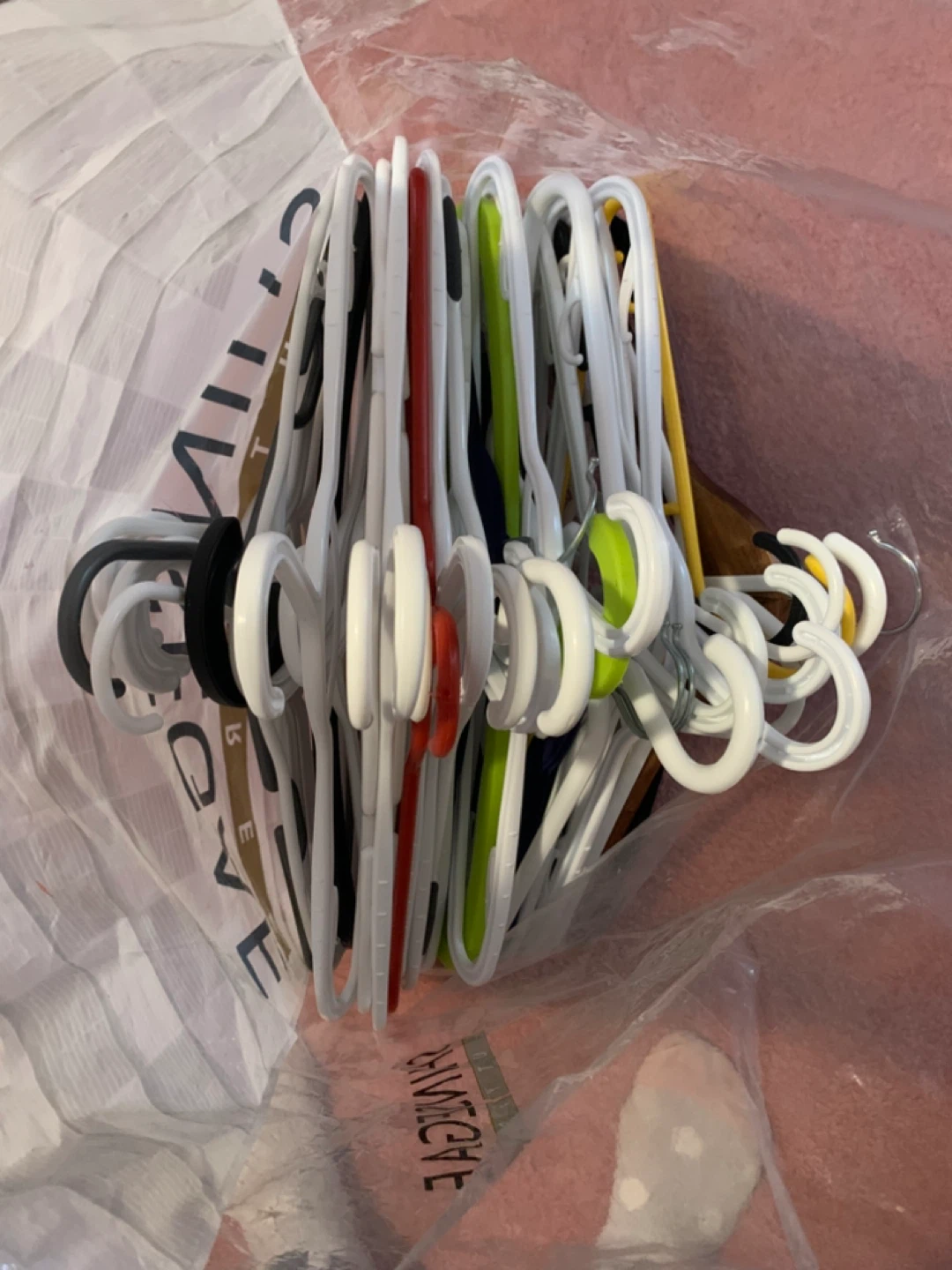 Assorted Plastic Clothes Hangers