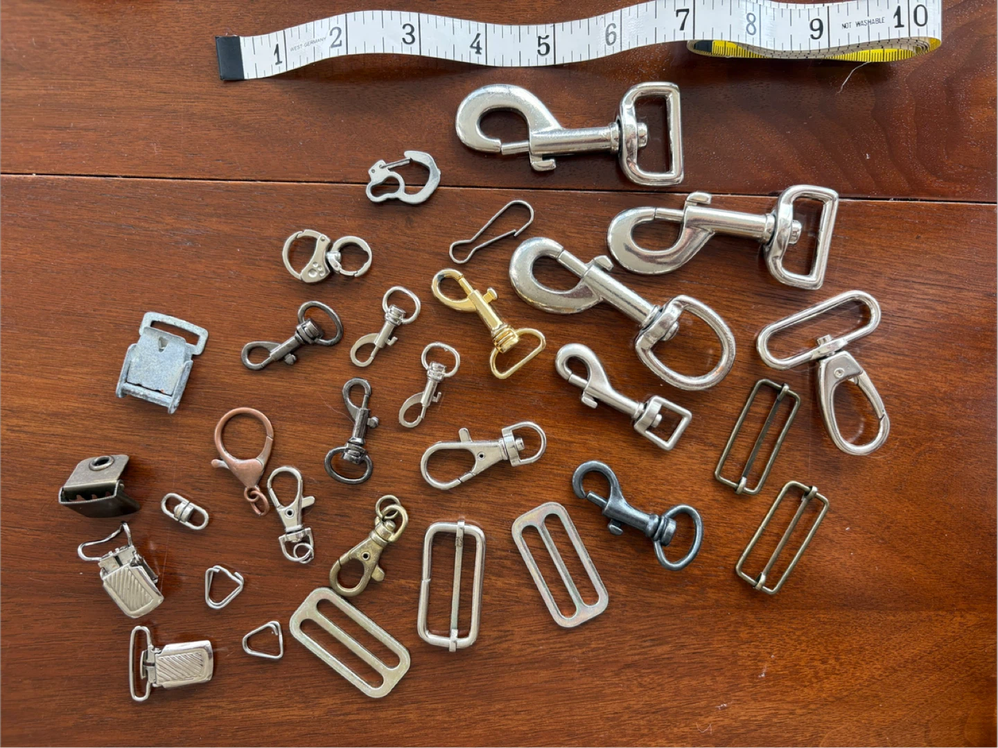 20+ Heavy duty Stainless Steel Snap Hooks, Buckles, Rings