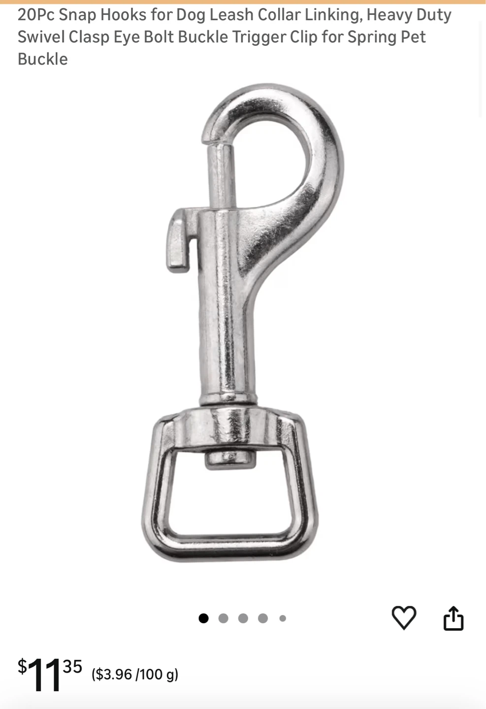 20+ Heavy duty Stainless Steel Snap Hooks, Buckles, Rings - photo 3