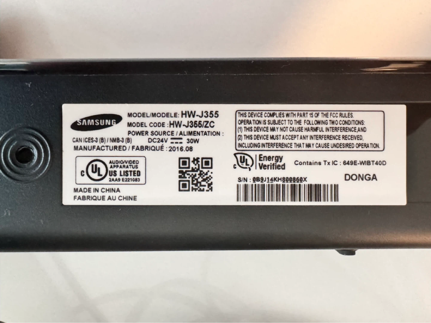 Samsung HW-J355 Soundbar and Subwoofer with Remote - photo 4