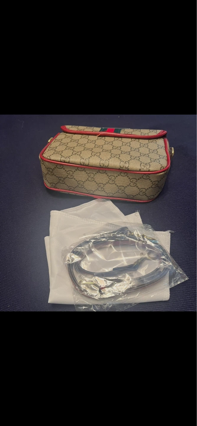 Small  Shoulder Bag Red Trim - photo 3