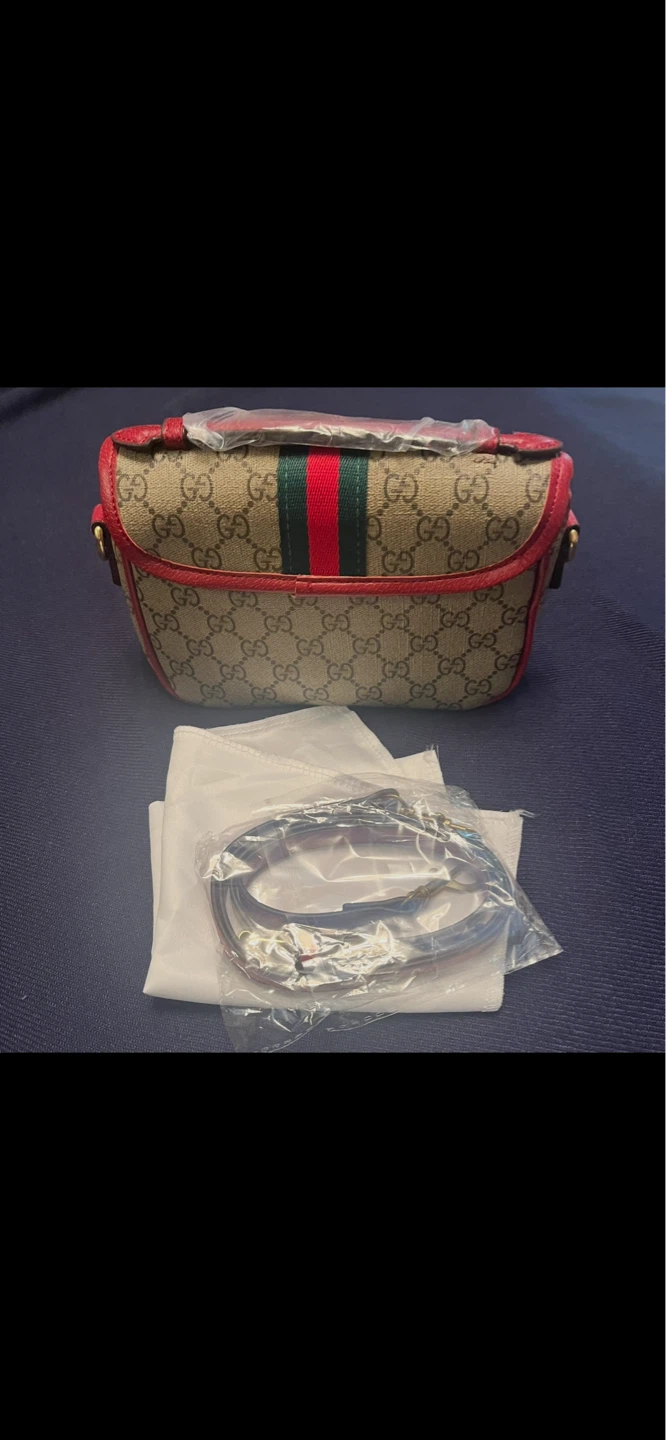 Small  Shoulder Bag Red Trim - photo 4
