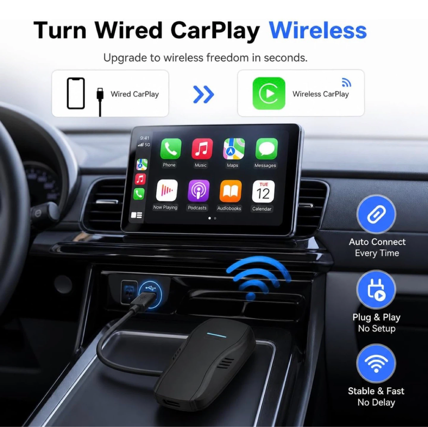 Wireless CarPlay Adapter for Factory Wired CarPlay - photo 2