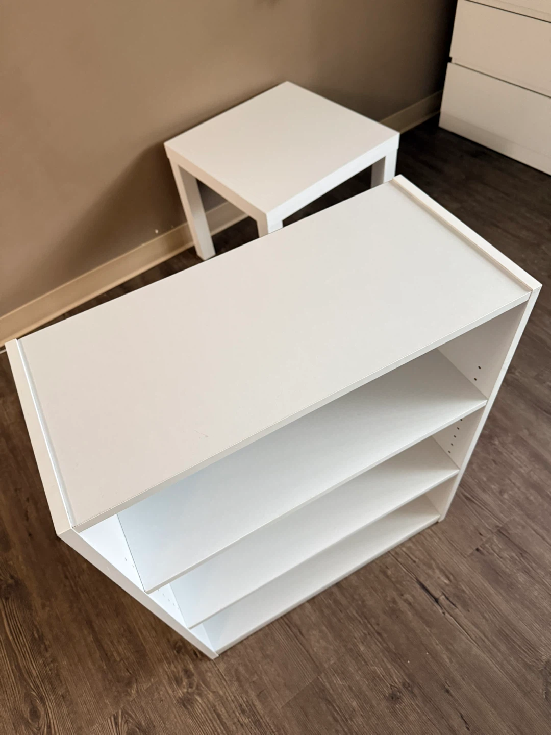White 3-Shelf Bookcase - photo 2