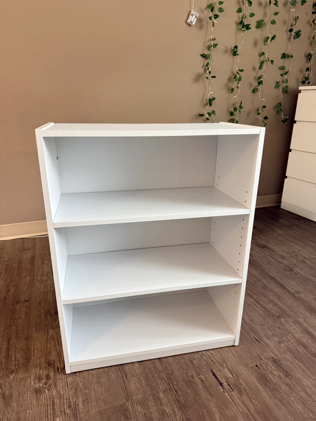 White 3-Shelf Bookcase