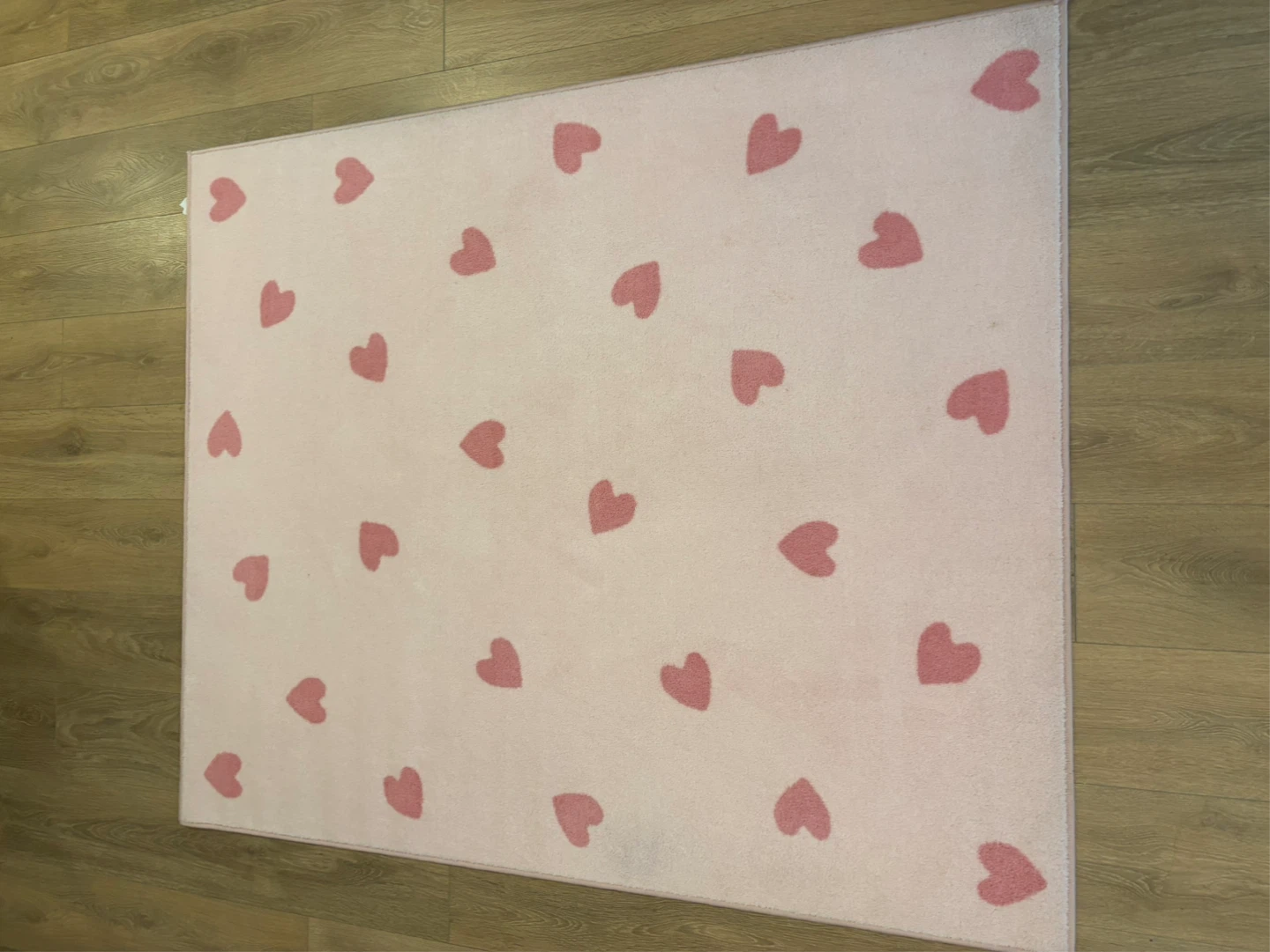 IKEA BARNDRÖM Rug - Pink Hearts Carpet / Rug 133x160 cm