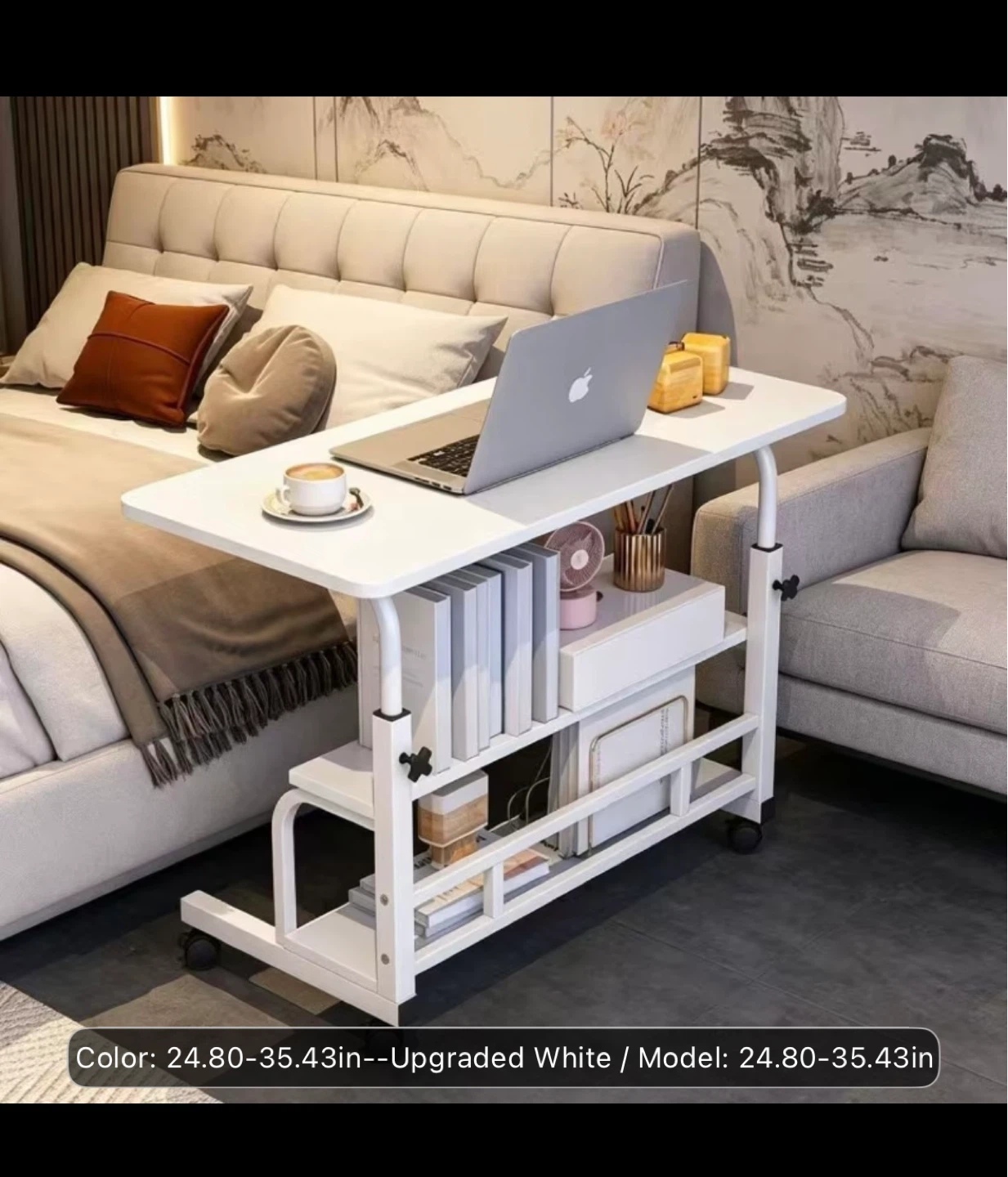 Brand new Multi-Functional Mobile Desk - Upgraded White