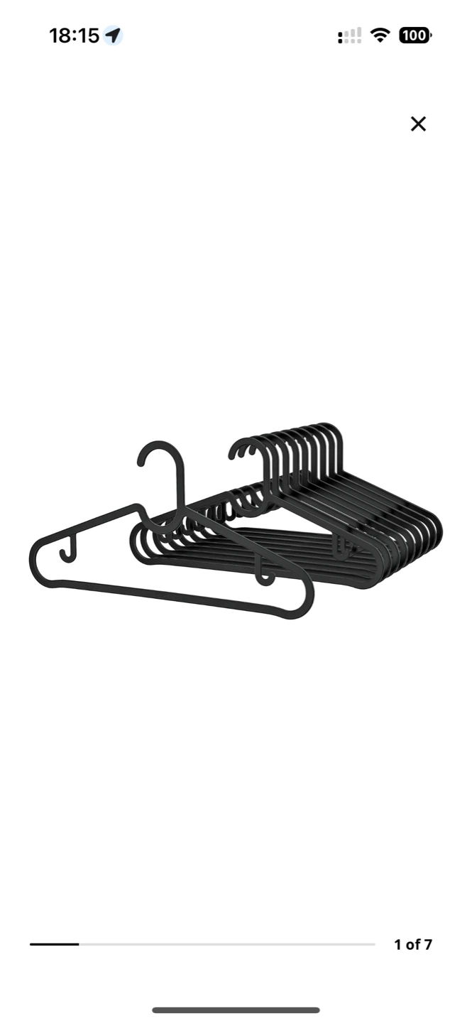IKEA SPRUTTIG Black Hangers - Pack of 60 (Bulk Savings!) - photo 4