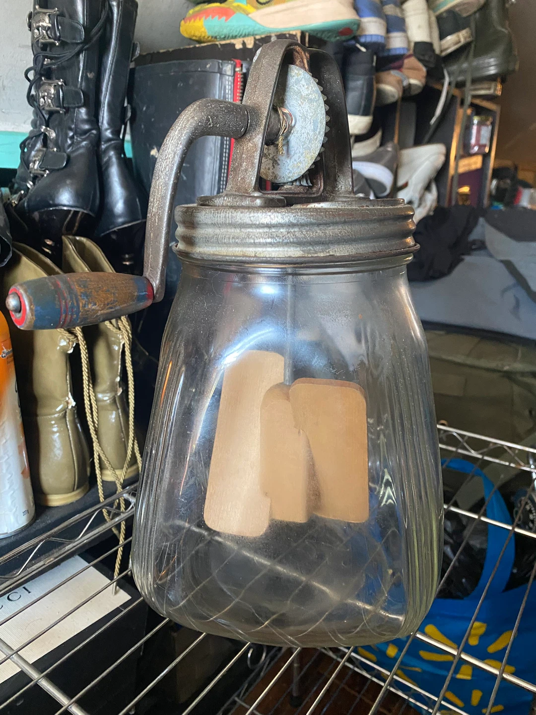 Vintage Hand Crank Butter Churn Maker