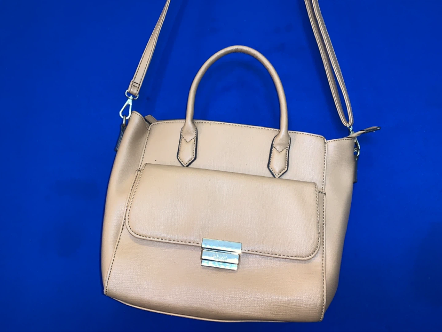 Tan Faux Leather Handbag
