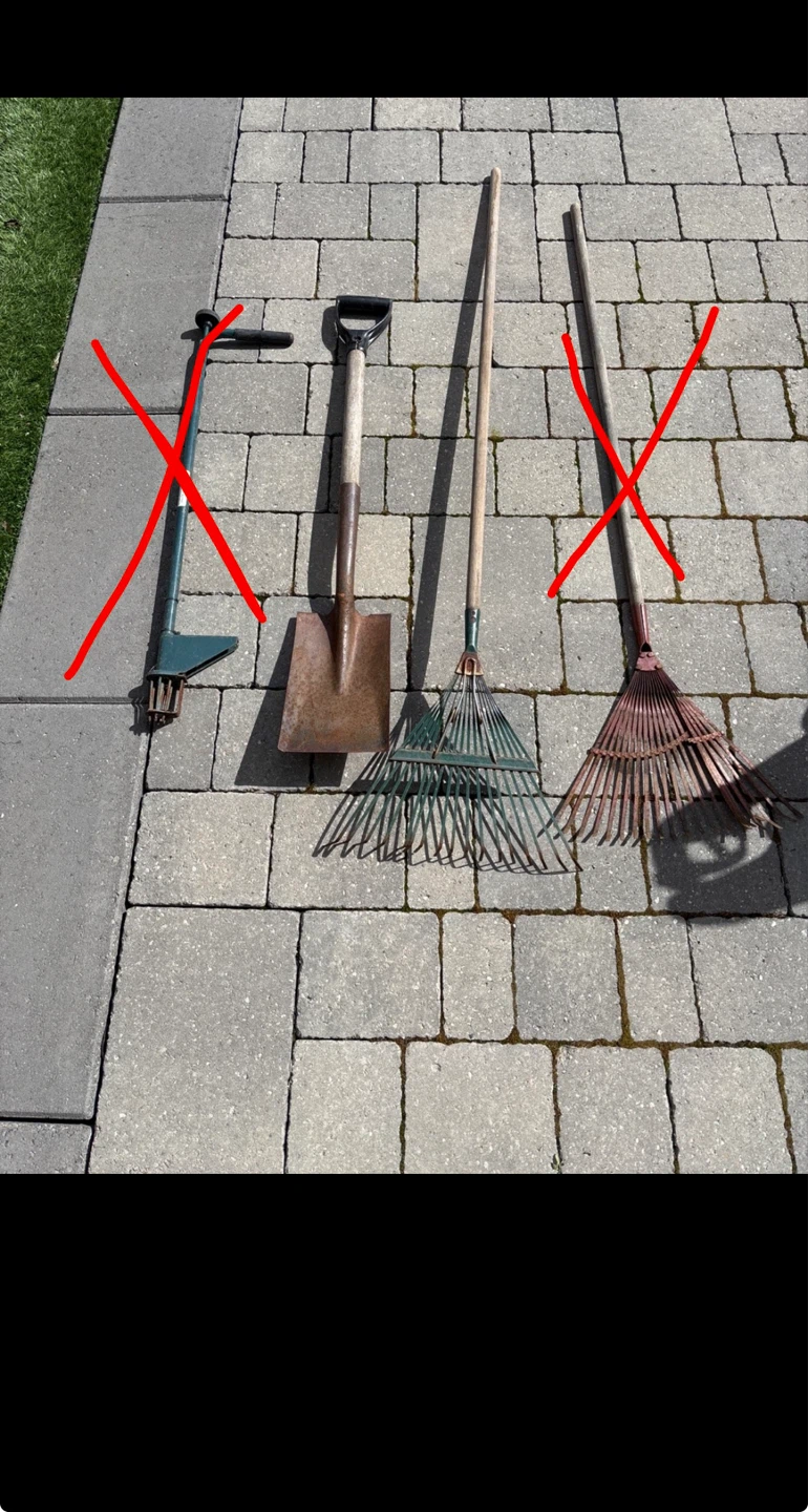 Gardening Tool Set - Shovel, Rake, Dibber