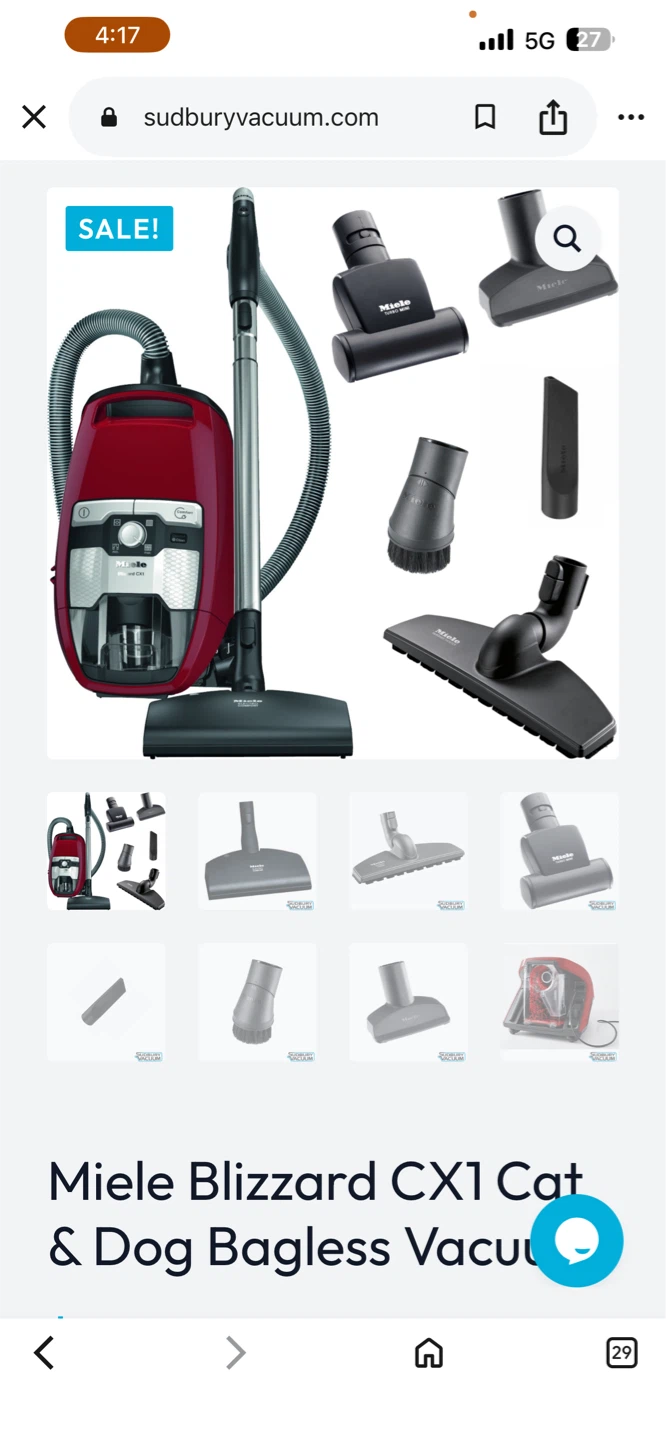 Miele Blizzard CX1 Cat & Dog Bagless Vacuum Cleaner