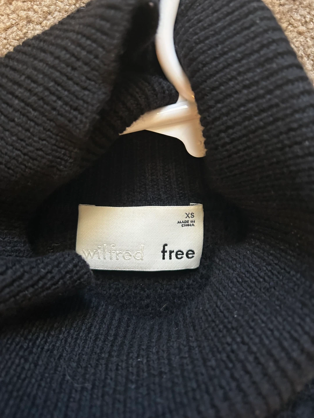 Wilfred Free Black Turtleneck Sweater Dress XS - photo 2