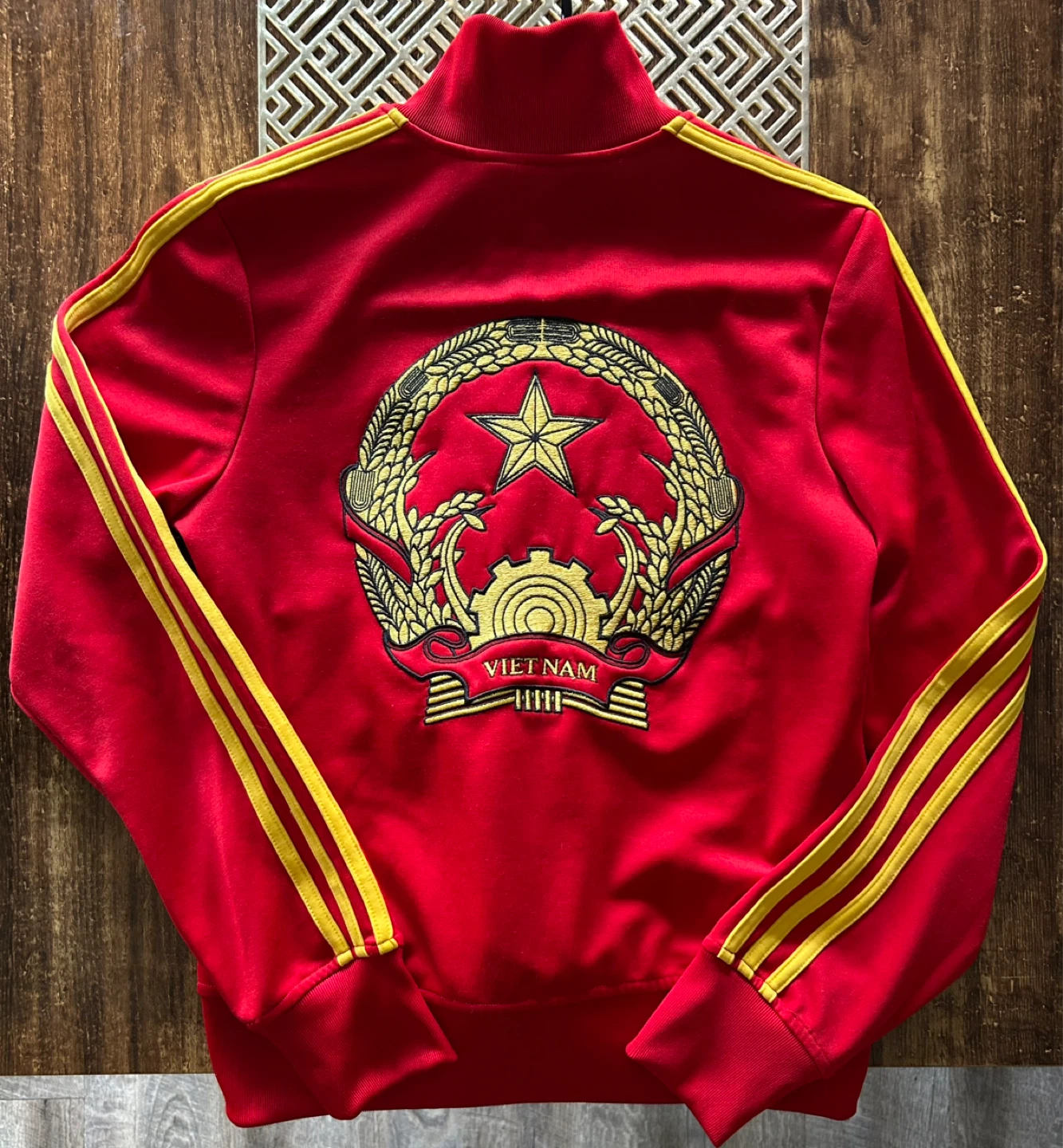Adidas Vietnam Track Jacket Red/Yellow - Size Medium - photo 2