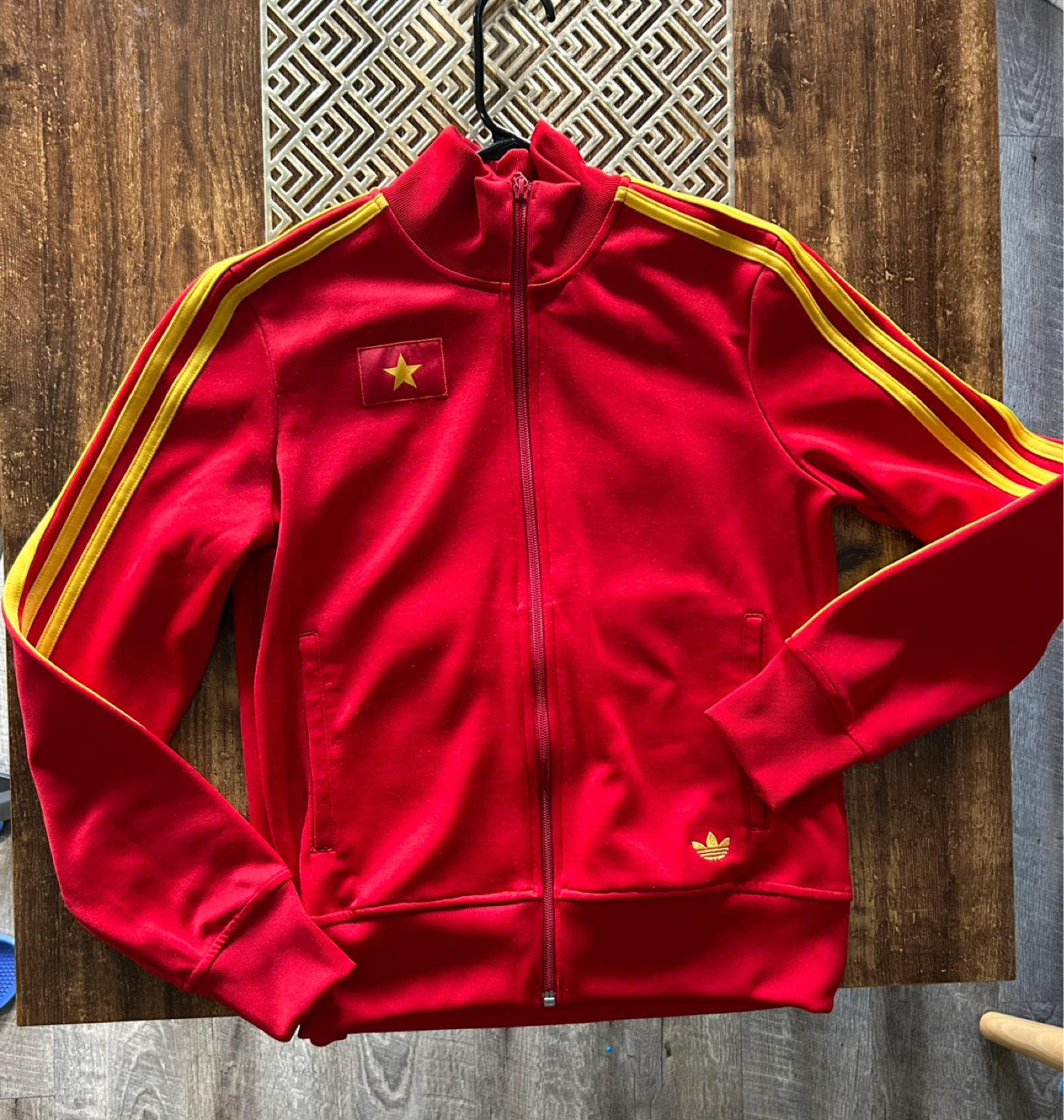 Adidas Vietnam Track Jacket Red/Yellow - Size Medium