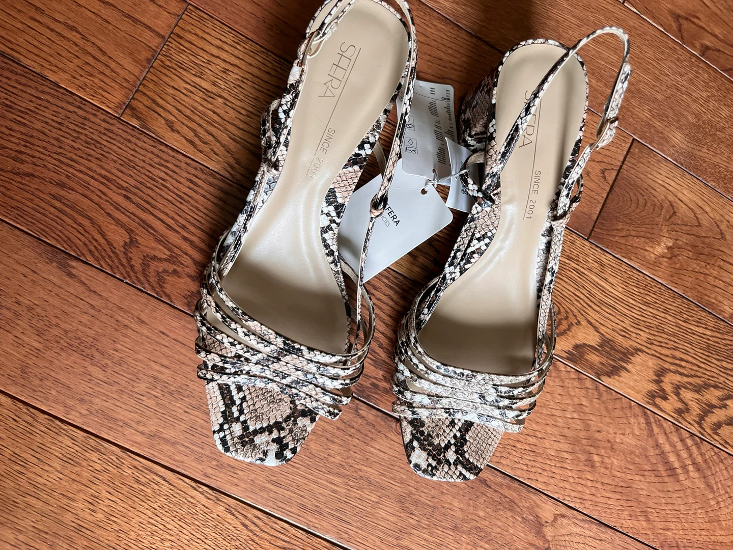 NEW Sfera Shoes Snake Print Block Heel Sandals Size 9.5 - photo 4