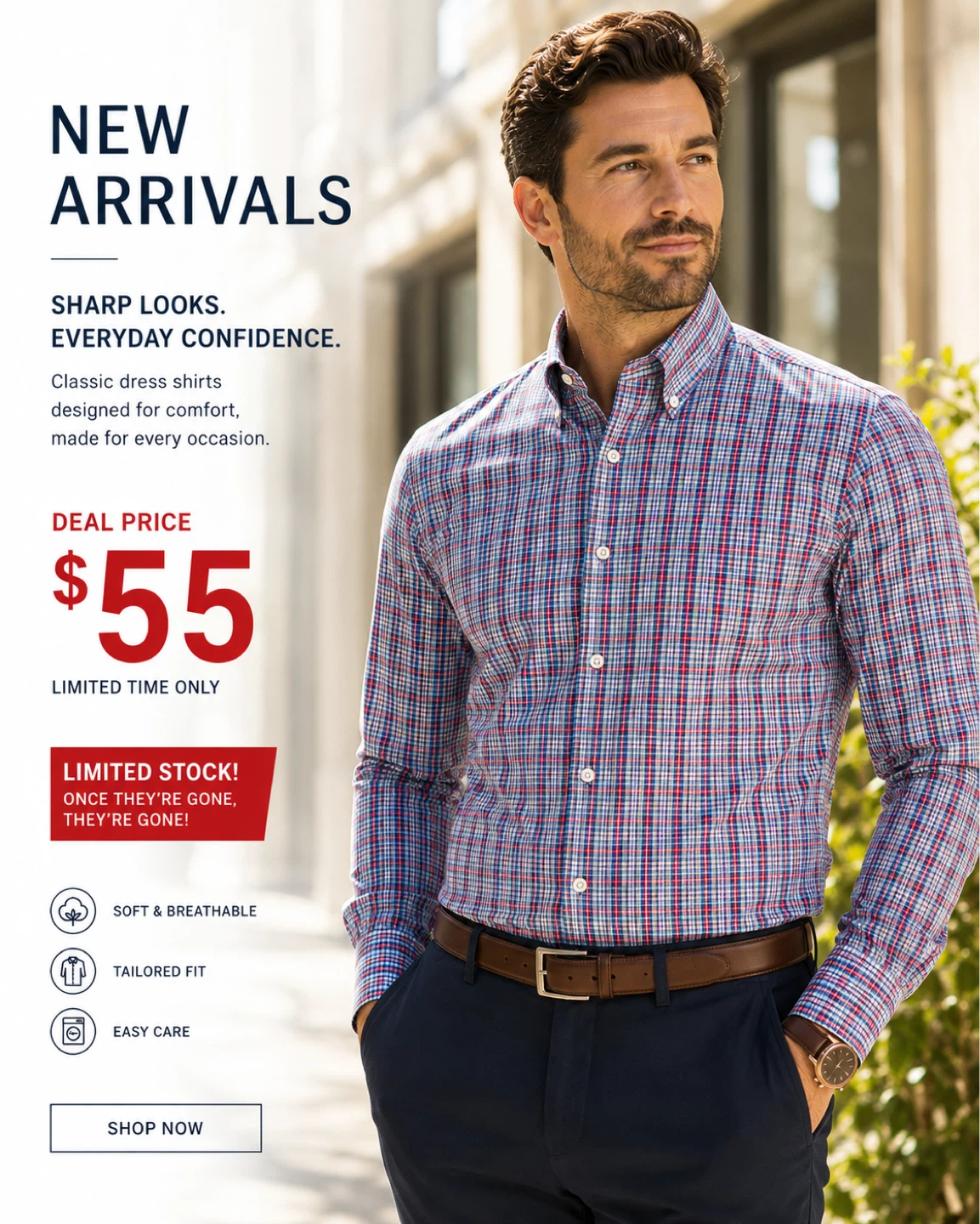 Brooks Brothers Men's Plaid Dress Shirt