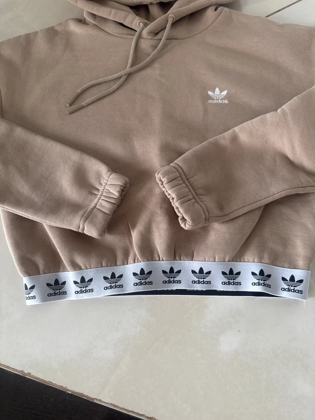 Adidas Women's Tan Crop Hoodie - photo 3