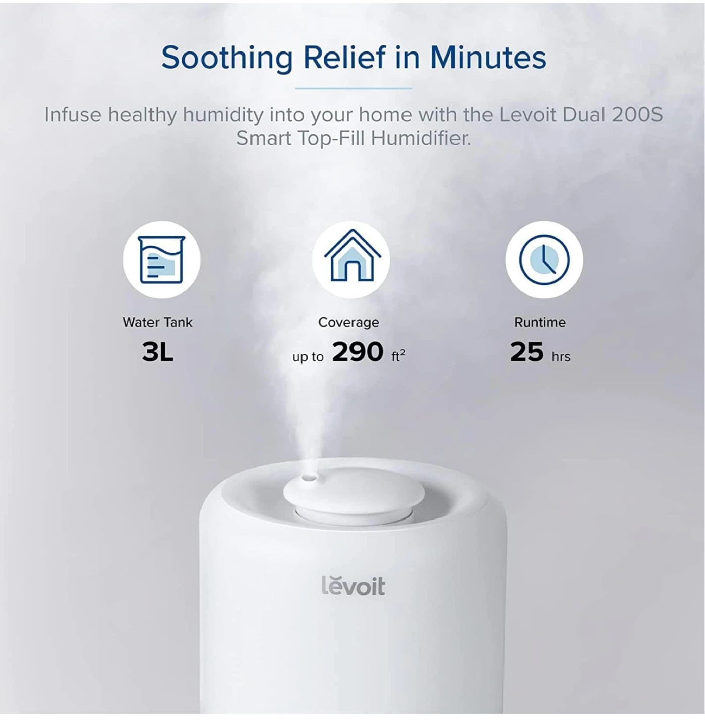Levoit WiFi Humidifier 3L White - photo 3