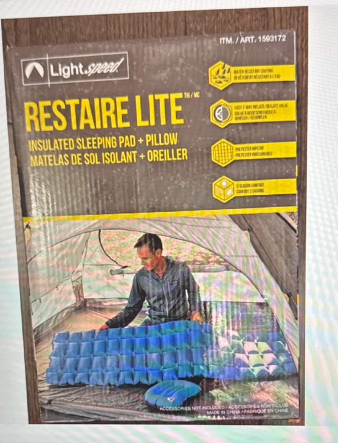 LightSpeed Restaire Lite Insulated Sleeping Pad + Pillow