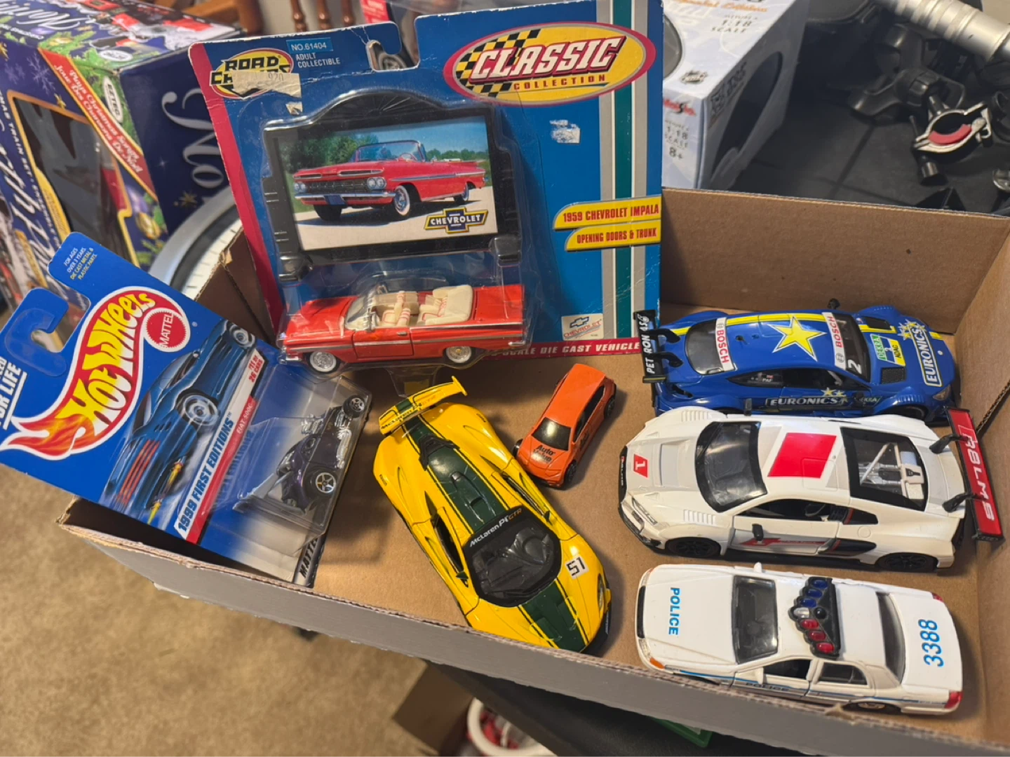 Diecast Cars. Box Full