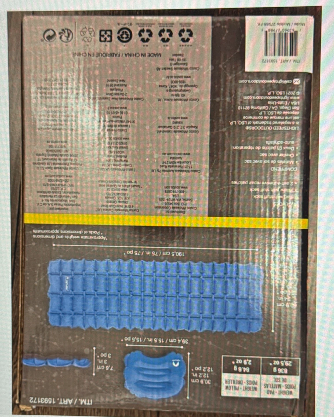 LightSpeed Restaire Lite Insulated Sleeping Pad + Pillow - photo 2